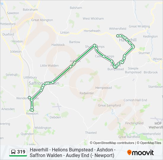 319 Bus Line Map