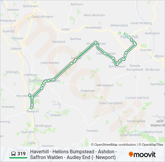 319 Bus Line Map