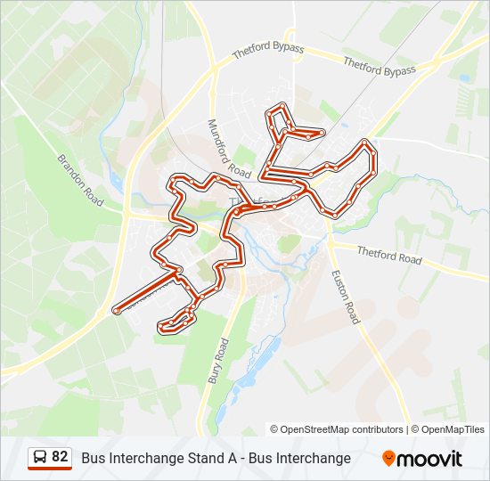 82 Bus Line Map