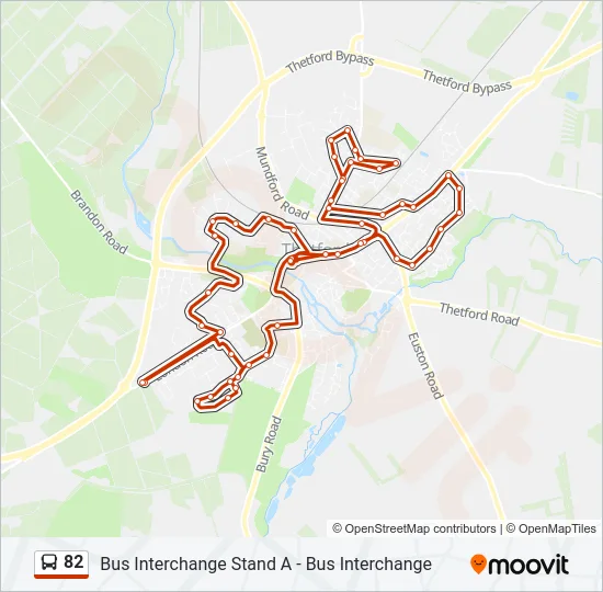 82 Bus Line Map