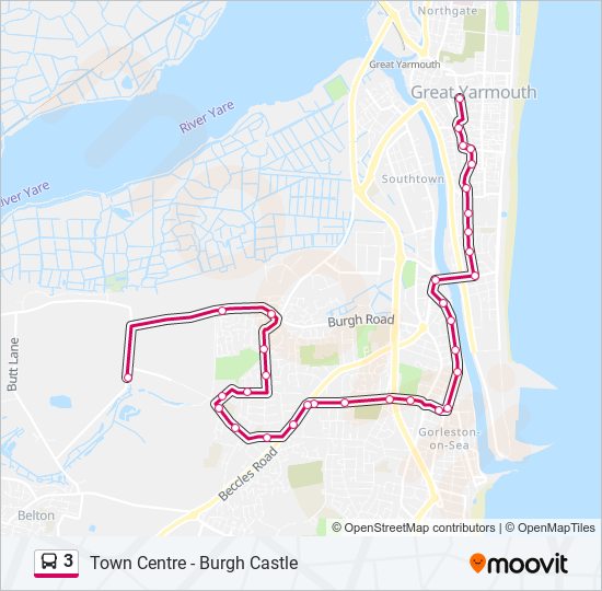 3 bus Line Map