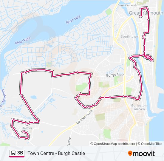 3b Route: Schedules, Stops & Maps - Great Yarmouth (Updated)