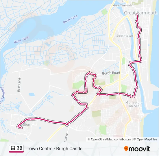 3B Bus Line Map