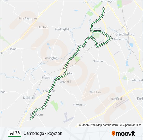 26 Bus Line Map