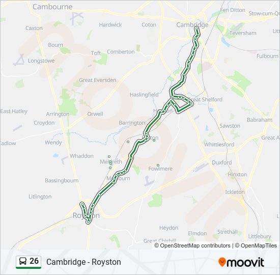 26 Route: Schedules, Stops & Maps - Cambridge (Updated)