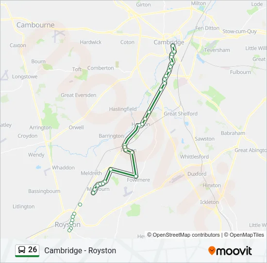 26 Bus Line Map