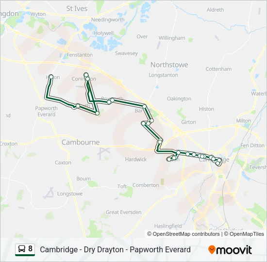 8 Bus Line Map