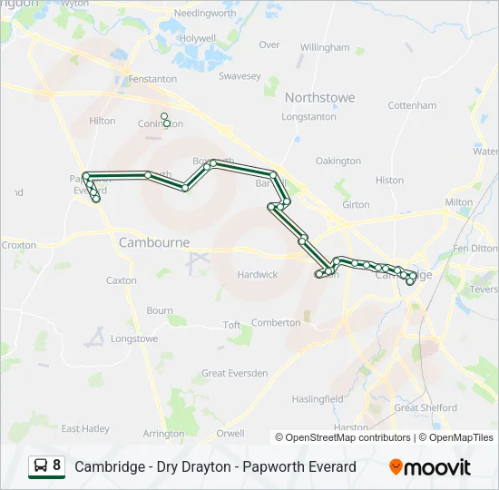 8 Bus Line Map