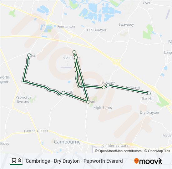 8 Bus Line Map