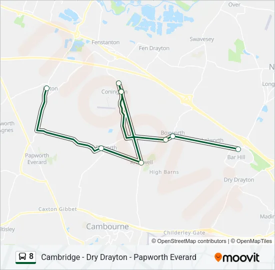 8 Bus Line Map