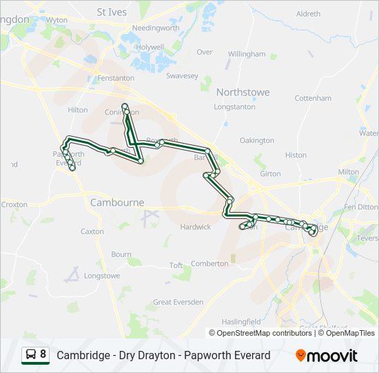 8 Bus Line Map