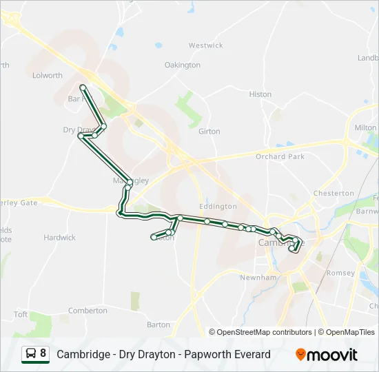 8 Bus Line Map