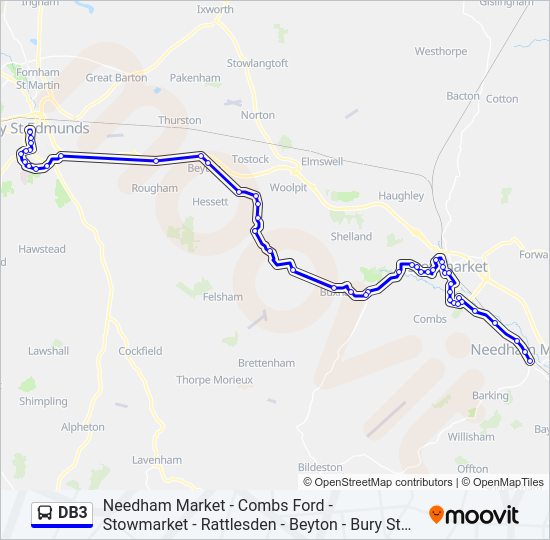 DB3 bus Line Map