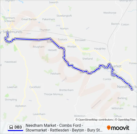 DB3 Bus Line Map