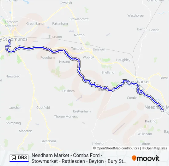 DB3 Bus Line Map
