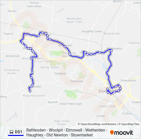 DS1 Bus Line Map