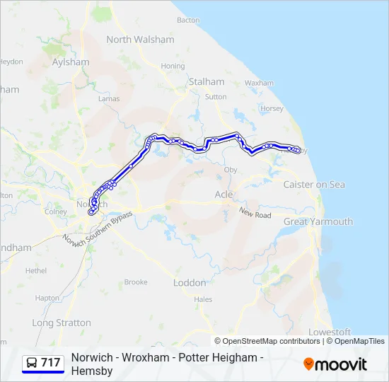 717 Bus Line Map