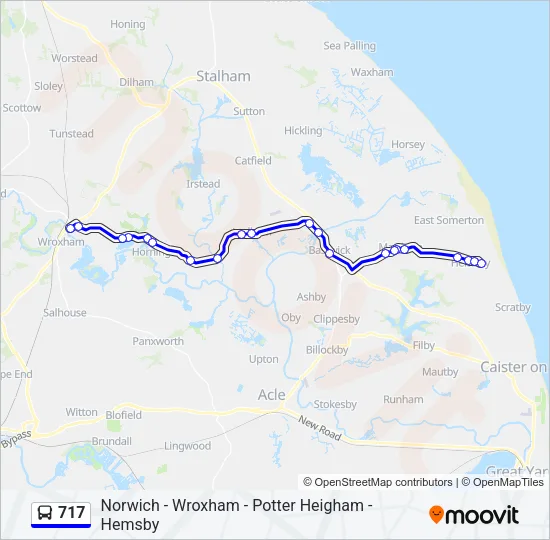717 Bus Line Map