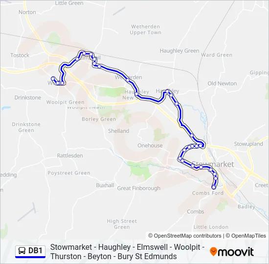 DB1 Bus Line Map