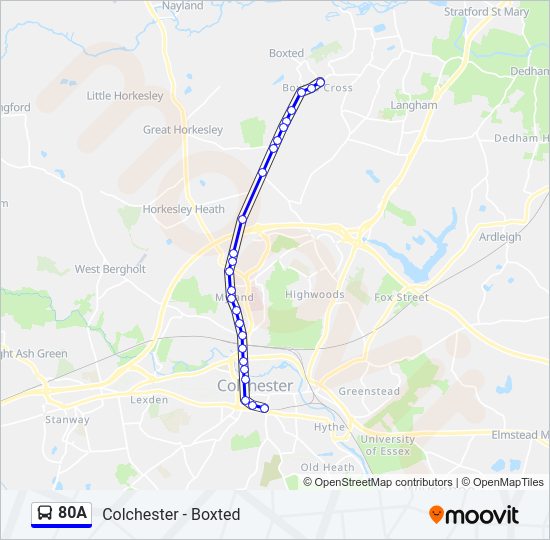 80A Bus Line Map