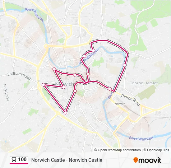 100 Route: Schedules, Stops & Maps - Norwich City Centre (Updated)
