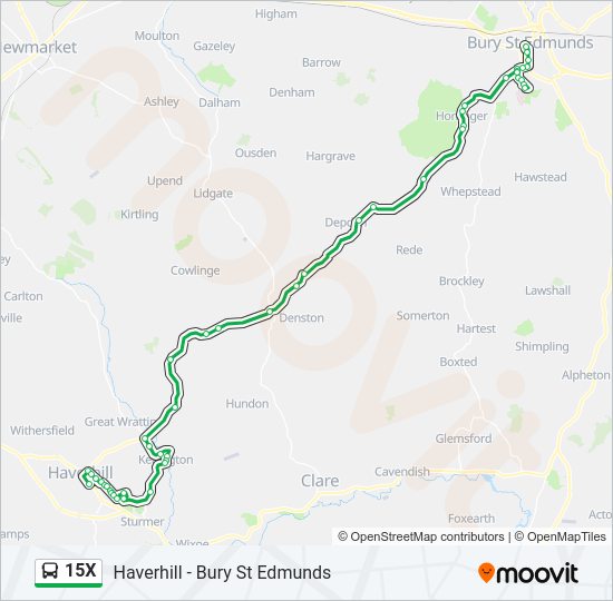 15X Bus Line Map
