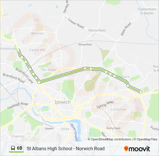 6B Bus Line Map