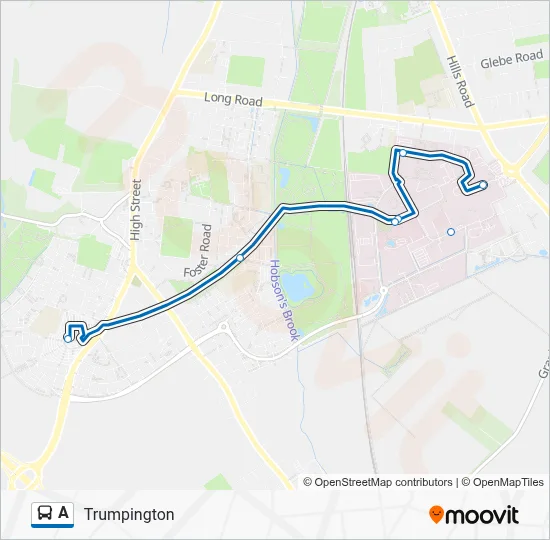 A Route: Schedules, Stops & Maps - Trumpington (Updated)