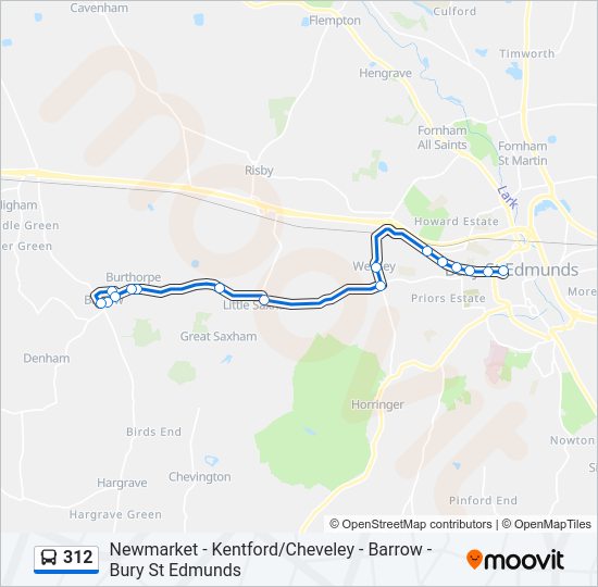 312 Bus Line Map