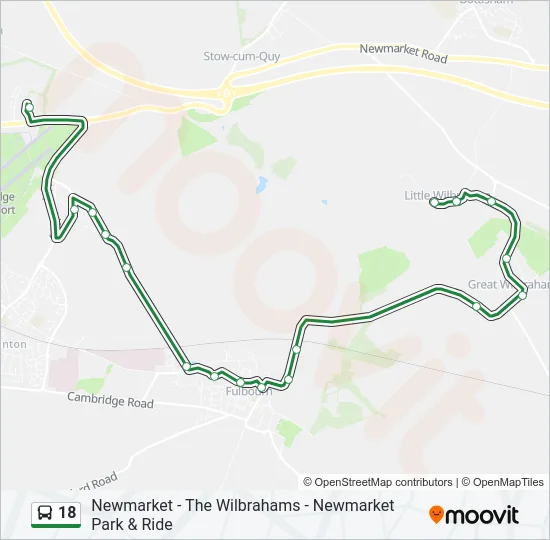 18 Bus Line Map