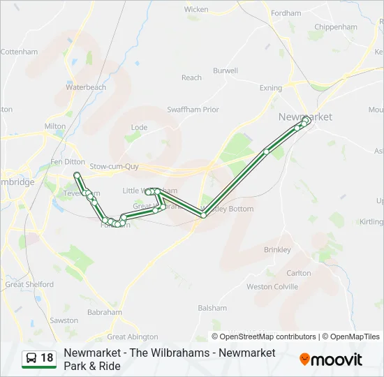 18 Bus Line Map