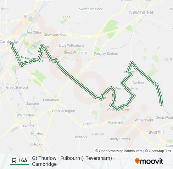 16A Bus Line Map
