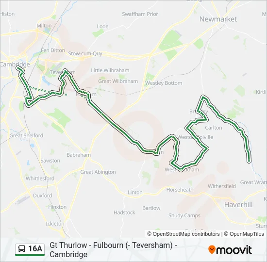 16A Bus Line Map
