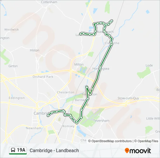 19A Bus Line Map