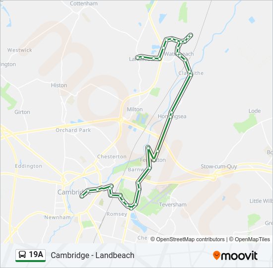19A Bus Line Map