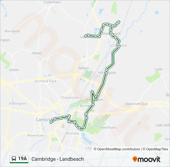 19A Bus Line Map