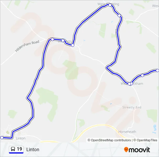 19 Bus Line Map