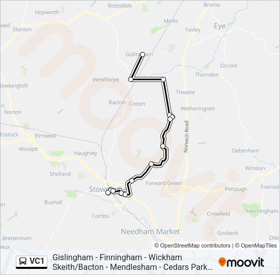 VC1 Bus Line Map