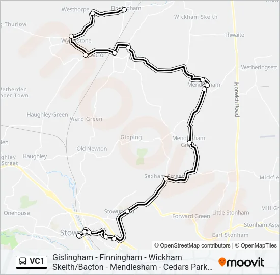 VC1 Bus Line Map