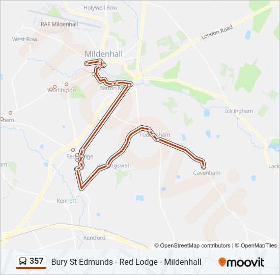 357 Bus Line Map