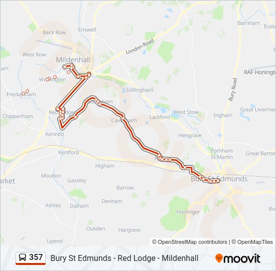 357 Bus Line Map