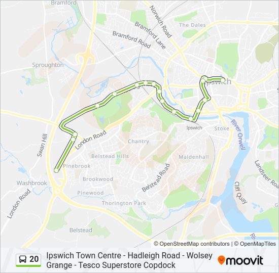 20 Bus Line Map