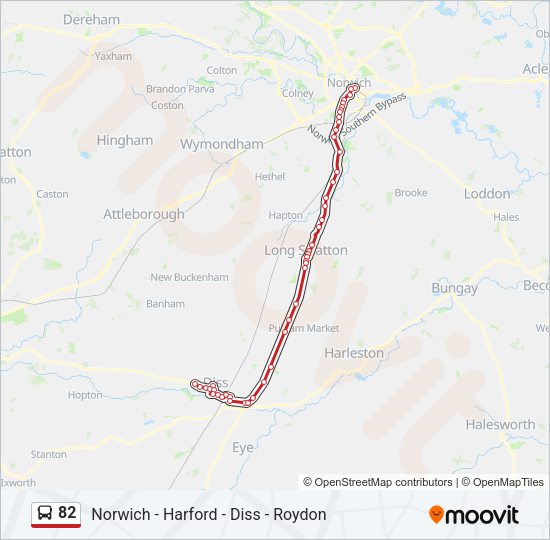 82 Bus Line Map