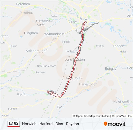 82 Bus Line Map