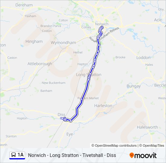 1A Bus Line Map