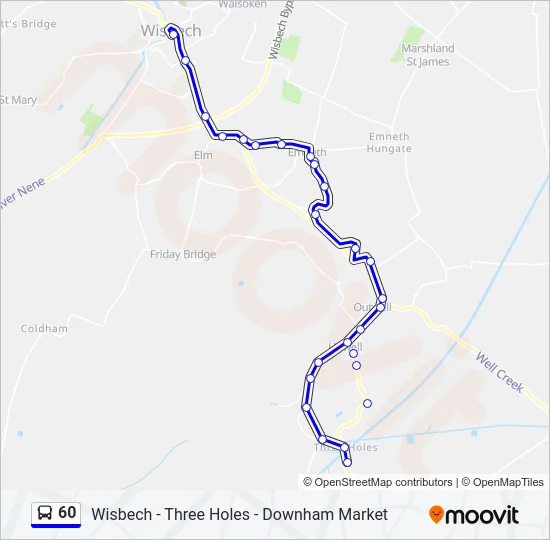60 Bus Line Map