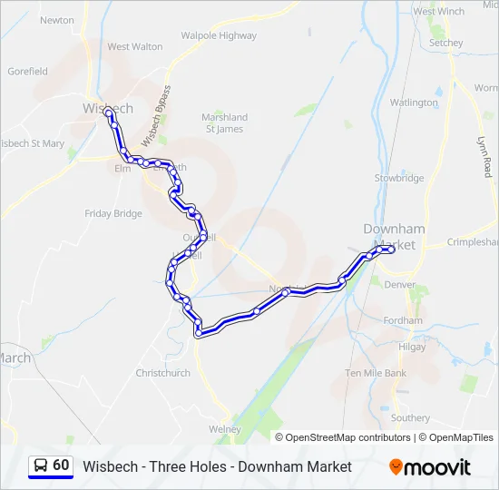 60 Bus Line Map