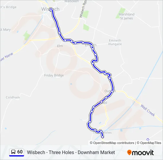 60 Bus Line Map