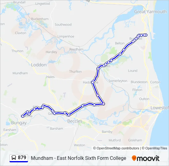 879 Bus Line Map