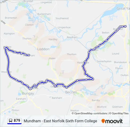 879 Bus Line Map